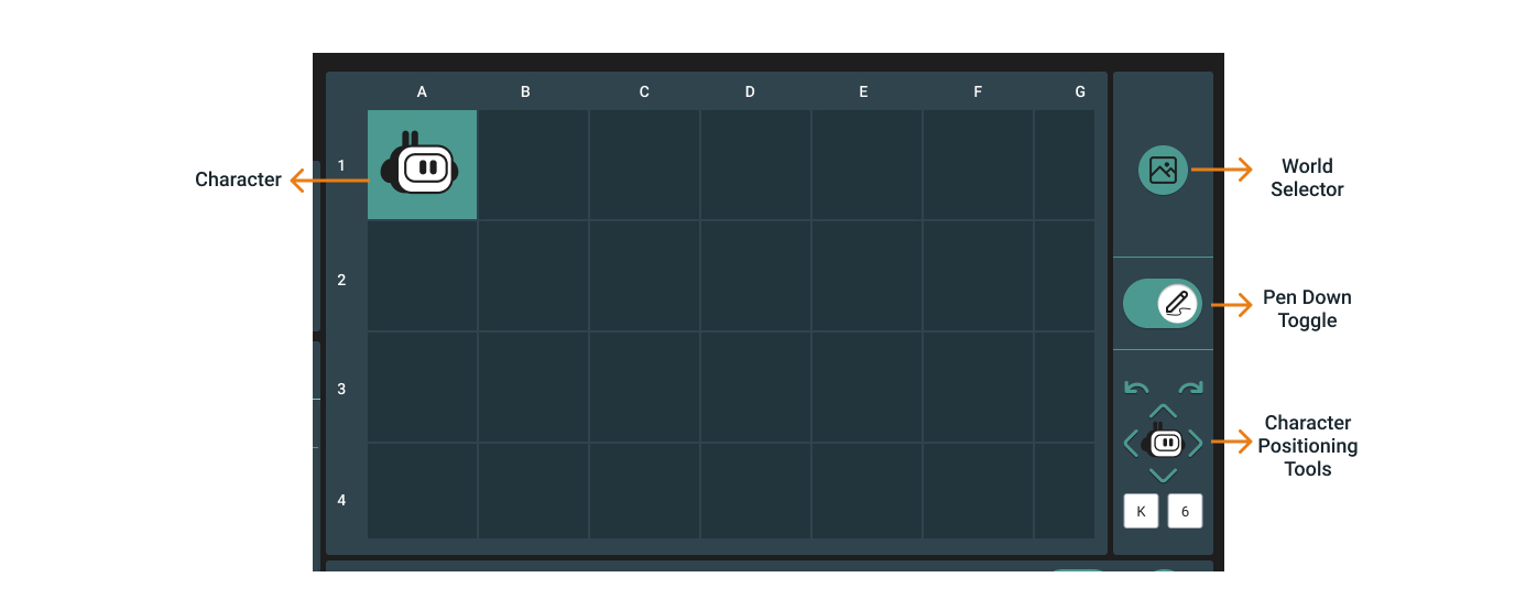 Using character positioning tools to change the starting position of the character Weavly Scene settings